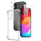For iPhone 17 NORTHJO 3 in 1 TPU Airbag Shockproof Phone Case with Screen Protector Lens Film(Clear) - 1
