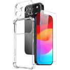 For iPhone 17 Pro Max NORTHJO 3 in 1 TPU Airbag Shockproof Phone Case with Screen Protector Lens Film(Clear) - 1