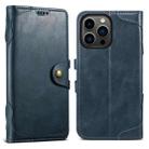 For iPhone 16 Pro Max Suteni Q-03 Oil Wax Magnetic Clasp Leather Phone Case(Blue) - 1