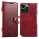 For iPhone 16 Pro Suteni Q-03 Oil Wax Magnetic Clasp Leather Phone Case(Red) - 1