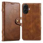 For iPhone 16 Plus Suteni Q-03 Oil Wax Magnetic Clasp Leather Phone Case(Brown) - 1