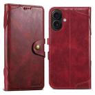 For iPhone 16 Plus Suteni Q-03 Oil Wax Magnetic Clasp Leather Phone Case(Red) - 1