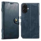 For iPhone 16 Plus Suteni Q-03 Oil Wax Magnetic Clasp Leather Phone Case(Blue) - 1