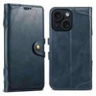 For iPhone 15 Suteni Q-03 Oil Wax Magnetic Clasp Leather Phone Case(Blue) - 1