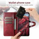 For iPhone 14 Plus Suteni Q-03 Oil Wax Magnetic Clasp Leather Phone Case(Red) - 3