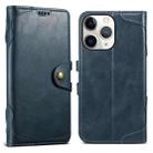 For iPhone 14 Suteni Q-03 Oil Wax Magnetic Clasp Leather Phone Case(Blue) - 1