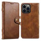 For iPhone 14 Pro Suteni Q-03 Oil Wax Magnetic Clasp Leather Phone Case(Brown) - 1