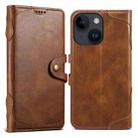 For iPhone 13 Suteni Q-03 Oil Wax Magnetic Clasp Leather Phone Case(Brown) - 1