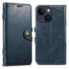 For iPhone 13 Suteni Q-03 Oil Wax Magnetic Clasp Leather Phone Case(Blue) - 1