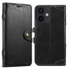 For iPhone 12 mini Suteni Q-03 Oil Wax Magnetic Clasp Leather Phone Case(Black) - 1