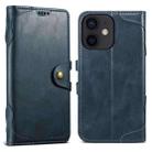 For iPhone 12 mini Suteni Q-03 Oil Wax Magnetic Clasp Leather Phone Case(Blue) - 1