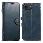 For iPhone 7 / 8 / SE 2022 Suteni Q-03 Oil Wax Magnetic Clasp Leather Phone Case(Blue) - 1