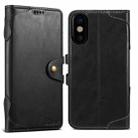 For iPhone X / XS Suteni Q-03 Oil Wax Magnetic Clasp Leather Phone Case(Black) - 1