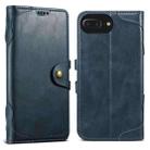 For iPhone 8 Plus / 7 Plus Suteni Q-03 Oil Wax Magnetic Clasp Leather Phone Case(Blue) - 1