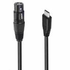 Type-C Male to XLR Male JUNSUNMAY Microphone Phone Audio Adapter Cable, Length: 1m - 1
