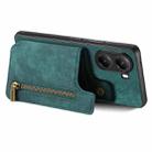 For Redmi Turbo 4 Retro Leather Zipper Wallet Back Phone Case(Green) - 3