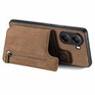 For Xiaomi Poco X7 Pro Retro Leather Zipper Wallet Back Phone Case(Brown) - 3