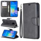 Retro Lambskin Texture Pure Color Horizontal Flip PU Leather Case For Huawei Mate 20 Pro, with Holder & Card Slots & Wallet & Lanyard(Black) - 1