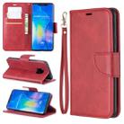 Retro Lambskin Texture Pure Color Horizontal Flip PU Leather Case For Huawei Mate 20 Pro, with Holder & Card Slots & Wallet & Lanyard(Red) - 1