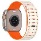 For Apple Watch 46mm / 49mm / 45mm / 44mm Mountain Armor Magnetic Silicone Watch Band(Starlight Orange) - 3