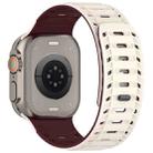 For Apple Watch 46mm / 49mm / 45mm / 44mm Mountain Armor Magnetic Silicone Watch Band(Starlight Burgundy) - 3