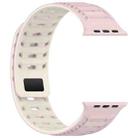 For Apple Watch 42mm / 41mm / 40mm / 38mm Mountain Armor Magnetic Silicone Watch Band(Oxford Pink Starlight) - 2