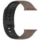 For Apple Watch 42mm / 41mm / 40mm / 38mm Mountain Armor Magnetic Silicone Watch Band(Chocolate Black) - 2