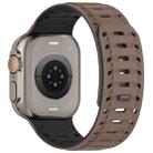 For Apple Watch 42mm / 41mm / 40mm / 38mm Mountain Armor Magnetic Silicone Watch Band(Chocolate Black) - 3