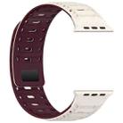 For Apple Watch 42mm / 41mm / 40mm / 38mm Mountain Armor Magnetic Silicone Watch Band(Starlight Burgundy) - 2