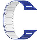 For Apple Watch 46mm / 49mm / 45mm / 44mm Colorful Spirit Piano Soft Magnetic Two-tone Watch Band(Blue White) - 2