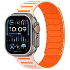 For Apple Watch 46mm / 49mm / 45mm / 44mm Colorful Spirit Piano Soft Magnetic Two-tone Watch Band(Starlight Orange) - 1