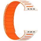 For Apple Watch 46mm / 49mm / 45mm / 44mm Colorful Spirit Piano Soft Magnetic Two-tone Watch Band(Starlight Orange) - 2