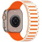 For Apple Watch 46mm / 49mm / 45mm / 44mm Colorful Spirit Piano Soft Magnetic Two-tone Watch Band(Starlight Orange) - 3