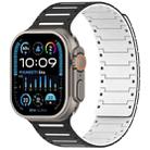 For Apple Watch 46mm / 49mm / 45mm / 44mm Colorful Spirit Piano Soft Magnetic Two-tone Watch Band(Black White) - 1