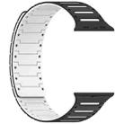 For Apple Watch 46mm / 49mm / 45mm / 44mm Colorful Spirit Piano Soft Magnetic Two-tone Watch Band(Black White) - 2