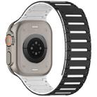 For Apple Watch 46mm / 49mm / 45mm / 44mm Colorful Spirit Piano Soft Magnetic Two-tone Watch Band(Black White) - 3