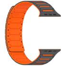 For Apple Watch 46mm / 49mm / 45mm / 44mm Colorful Spirit Piano Soft Magnetic Two-tone Watch Band(Gray Orange) - 2
