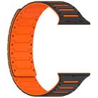 For Apple Watch 46mm / 49mm / 45mm / 44mm Colorful Spirit Piano Soft Magnetic Two-tone Watch Band(Black Orange) - 2