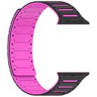 For Apple Watch 46mm / 49mm / 45mm / 44mm Colorful Spirit Piano Soft Magnetic Two-tone Watch Band(Black Rose Pink) - 2