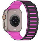 For Apple Watch 46mm / 49mm / 45mm / 44mm Colorful Spirit Piano Soft Magnetic Two-tone Watch Band(Black Rose Pink) - 3