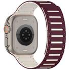 For Apple Watch 46mm / 49mm / 45mm / 44mm Colorful Spirit Piano Soft Magnetic Two-tone Watch Band(Burgundy Starlight) - 3