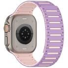 For Apple Watch 46mm / 49mm / 45mm / 44mm Colorful Spirit Piano Soft Magnetic Two-tone Watch Band(Lavender Sand) - 3