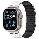For Apple Watch 46mm / 49mm / 45mm / 44mm Honeycomb Magnetic Watch Band(White black) - 1