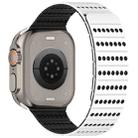 For Apple Watch 46mm / 49mm / 45mm / 44mm Honeycomb Magnetic Watch Band(White black) - 3
