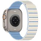 For Apple Watch 46mm / 49mm / 45mm / 44mm Honeycomb Magnetic Watch Band(Antique White Misty Blue) - 3