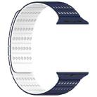 For Apple Watch 46mm / 49mm / 45mm / 44mm Honeycomb Magnetic Watch Band(Deep Blue White) - 2