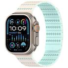 For Apple Watch 46mm / 49mm / 45mm / 44mm Honeycomb Magnetic Watch Band(Starlight Mint) - 1