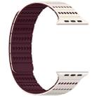 For Apple Watch 46mm / 49mm / 45mm / 44mm Honeycomb Magnetic Watch Band(Starlight Burgundy) - 2