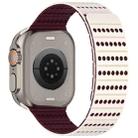 For Apple Watch 46mm / 49mm / 45mm / 44mm Honeycomb Magnetic Watch Band(Starlight Burgundy) - 3