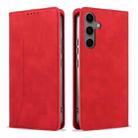 For Samsung Galaxy S24 FE 5G Dreamy Magnetic Dual-fold Calfskin Leather Phone Case(Red) - 2